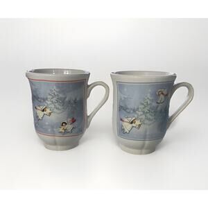 Hallmark Christmas Snow Angel Mugs Coffee Tea Mug 12 oz Gourmet Gifts Set of 2